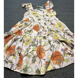 Lottie‎ & Holly Dress Womens Small Floral Ruffle Sleeveless Tiered Summer Casual